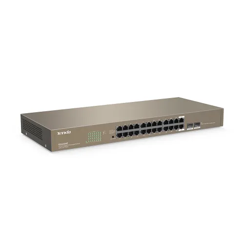 Tenda TEG1024F 24 Port Gigabit Unmanaged Switch With 2 SFP Port — image 2 of 3