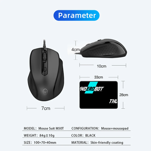 Thunderobot M50T USB Mouse and Mousepad Combo — image 3 of 3