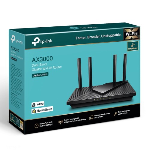 TP-Link Archer AX55 AX3000 Gigabit Dual-Band Wi-Fi Router — image 4 of 4