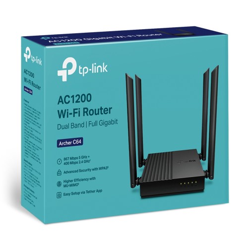 TP-Link Archer C64 AC1200 Dual-Band Gigabit WiFi Router — image 4 of 4