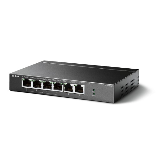 TP-Link TL-SF1006P 6-Port 10/100Mbps Desktop PoE Switch with 4-Port PoE+ — image 2 of 2