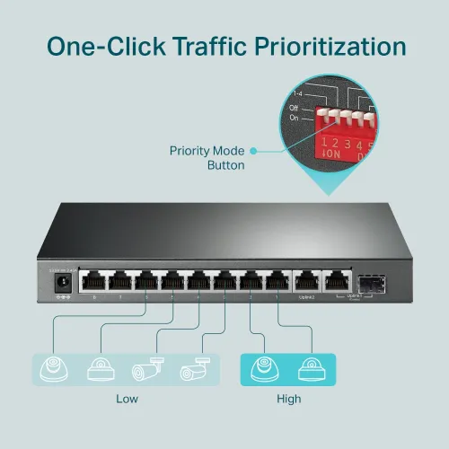 TP-Link TL-SG1210MP 10-Port Gigabit PoE+ Unmanaged Switch — image 4 of 6
