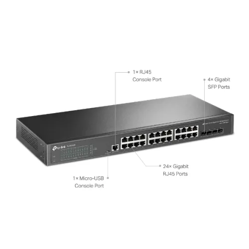 TP-Link TL-SG3428 JetStream 24-Port Gigabit L2+ Managed Switch with 4 SFP Slots — image 3 of 3