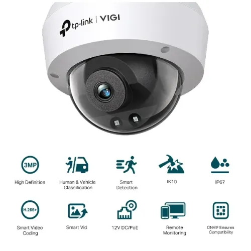TP-Link VIGI C230I (2.8MM) 3MP IR Dome Network IP Camera — image 3 of 3