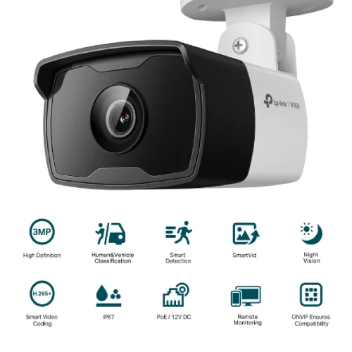 TP-Link VIGI C330I 3MP 4mm Lens IR Bullet IP Camera — image 3 of 3