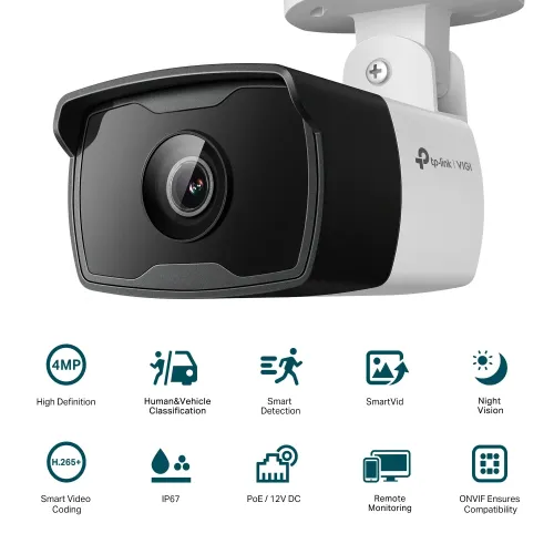 TP-Link VIGI C340I 4MP 4mm Lens IR Bullet IP Camera — image 3 of 3