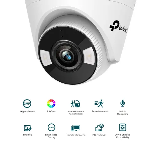 TP-Link VIGI C430 3MP 4mm Lens Full-Color Audio Turret IP Camera — image 3 of 3