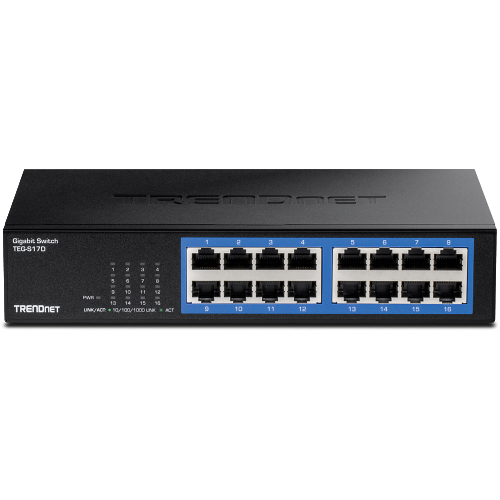 TRENDnet TEG-S17D 16-Port Gigabit Desktop Switch — image 2 of 3