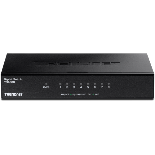 TRENDnet TEG-S83 8-Port Gigabit Desktop Switch — image 2 of 3
