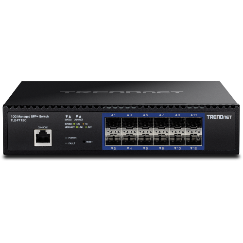 TRENDnet TL2-F7120 12-Port 10G Layer 2 Managed SFP+ Switch — image 2 of 3