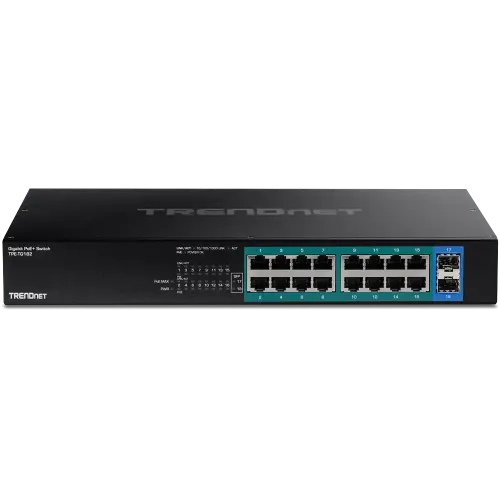 TRENDnet TPE-TG182 18-Port Gigabit PoE+ Switch — image 2 of 3
