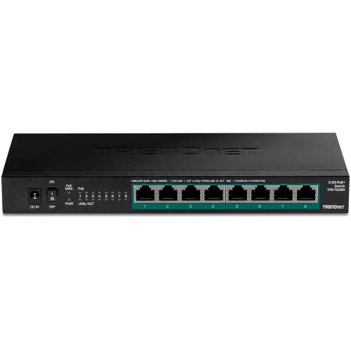 TRENDnet TPE-TG380 8-Port Unmanaged 2.5G PoE+ Switch — image 2 of 3