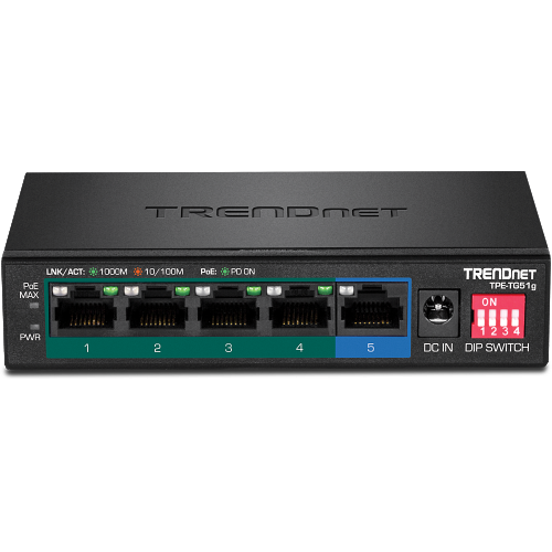 TRENDnet TPE-TG51g 5-Port Gigabit PoE+ Switch — image 2 of 3