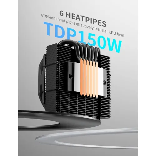 upHere H45K6 Low Profile Air CPU Cooler — image 5 of 6
