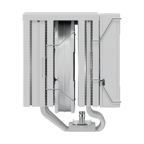 upHere UE2TC6 ARGB Dual Tower Air CPU Cooler — image 4 of 6