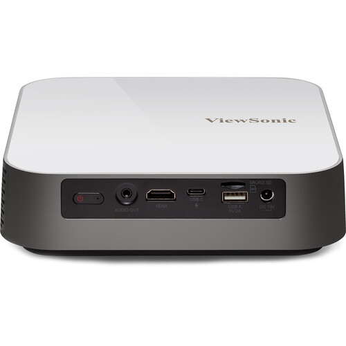 ViewSonic M2e 1000 Lumens Smart Built-in Wi-Fi 1080p Portable Android Mini Projector — image 3 of 4