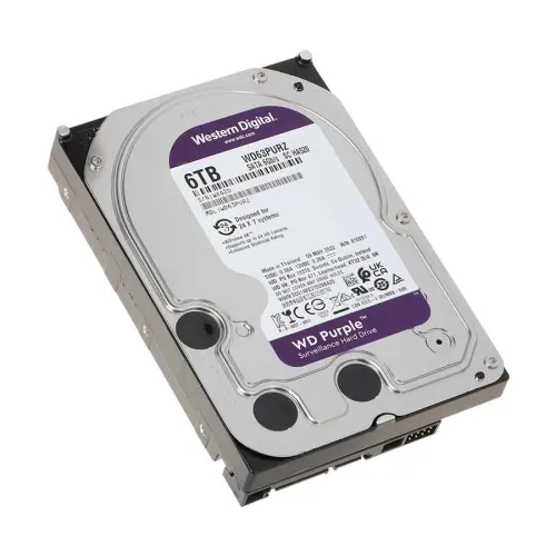 Western Digital Purple 6TB 3.5" 5400RPM Surveillance HDD — image 2 of 3