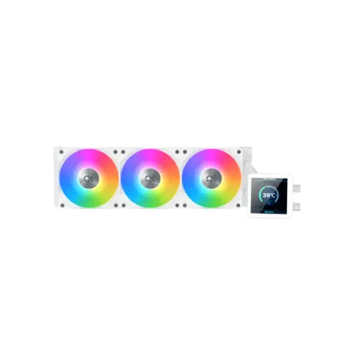 Xigmatek Connect 360 Arctic 360mm ARGB Liquid CPU Cooler White with Digital Display — image 2 of 6