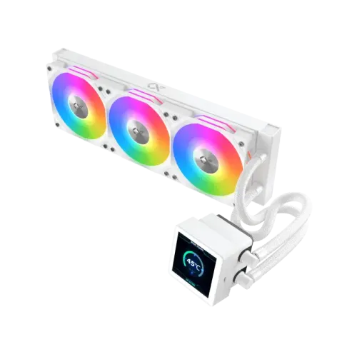 Xigmatek Connect 360 Arctic 360mm ARGB Liquid CPU Cooler White with Digital Display — image 3 of 6