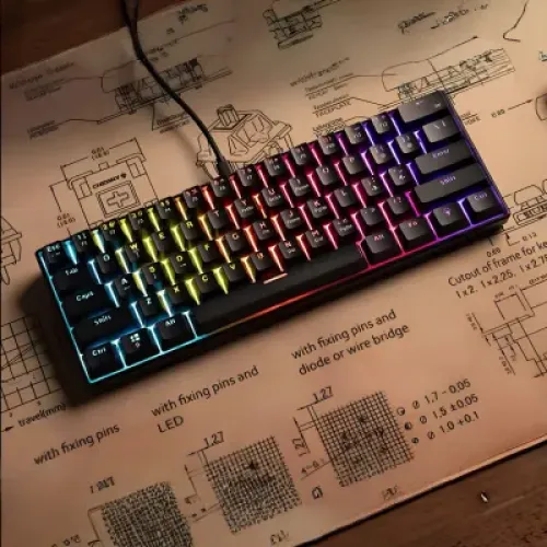 Zifriend A61K 60% Wired Mechanical Keyboard — image 2 of 2