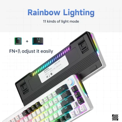 Zifriend AG68 Hot-Swappable Rainbow Backlit Mechanical Keyboard — image 2 of 3
