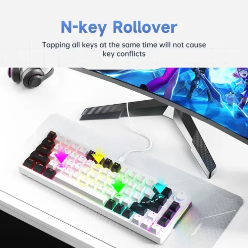 Zifriend AG68 Hot-Swappable Rainbow Backlit Mechanical Keyboard — image 3 of 3
