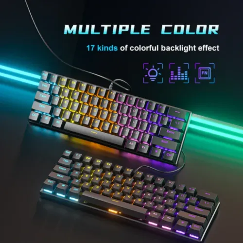 Zifriend BD61 Rainbow Backlit Hot Swappable Mechanical Keyboard — image 4 of 4