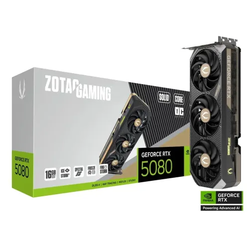 ZOTAC GAMING GeForce RTX 5080 SOLID CORE OC 16GB GDDR7 Graphics Card