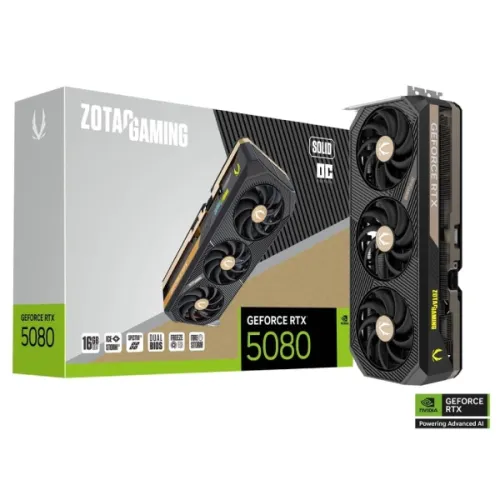 ZOTAC GAMING GeForce RTX 5080 SOLID OC 16GB GDDR7 Graphics Card