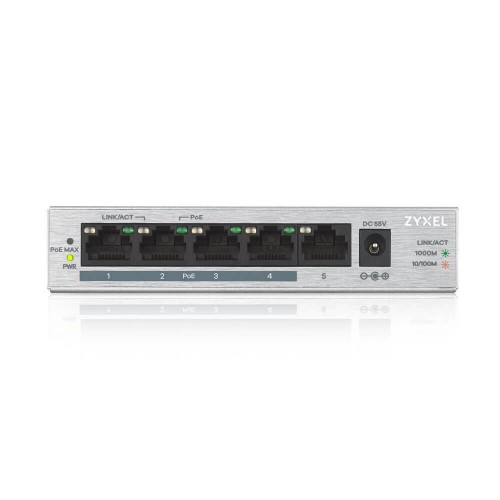 Zyxel GS1005HP 5 Port GbE Unmanaged Gigabit PoE Switch (60W) — image 2 of 3