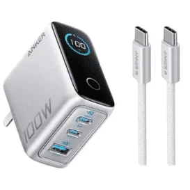 ANKER B121B Charger 3 Port 100W Fast Charging LED Display Type C to Type C Cable — image 2 of 2