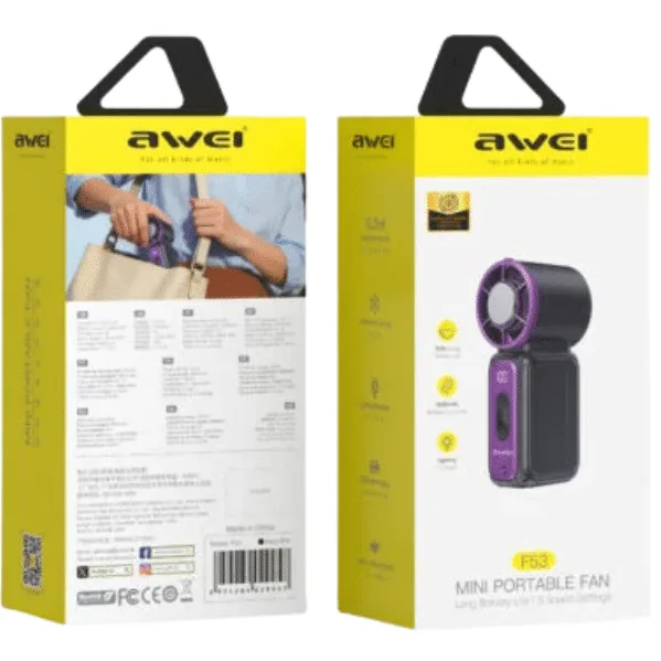 Awei F53 Handheld Mini Fan — image 5 of 5