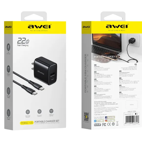 Awei PD85C-US Portable Charger Set: 22.5W Fast Charging — image 2 of 2