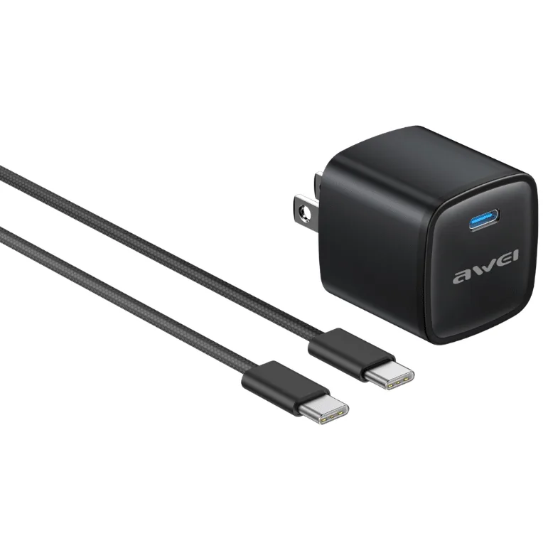 Awei PD90C-US 20W GaN Mini Charger Set