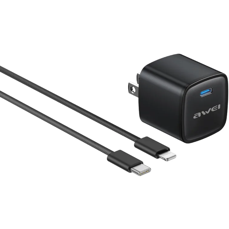 Awei PD90L-US 20W GaN Mini Charger Set