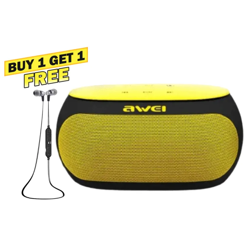 AWEI Y200 Bluetooth Speaker – Buy 1 Get 1 Free AWEI B931BL Neckband Earphone