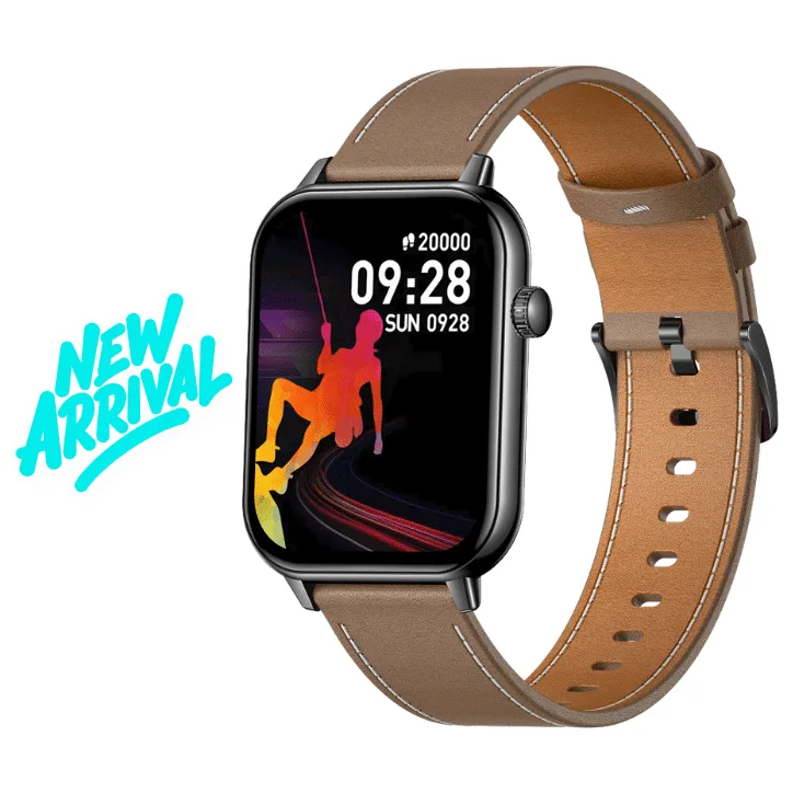 Colmi C28 AMOLED Display Ultra Slim Smartwatch With Leather Strap