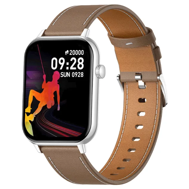 Colmi C28 AMOLED Display Ultra Slim Smartwatch With Leather Strap — image 4 of 7