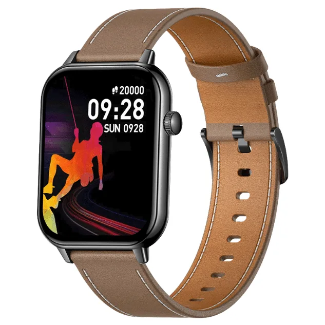 Colmi C28 AMOLED Display Ultra Slim Smartwatch With Leather Strap — image 6 of 7
