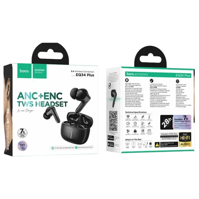 Hoco EQ34 Plus Wireless Earbuds — image 2 of 4