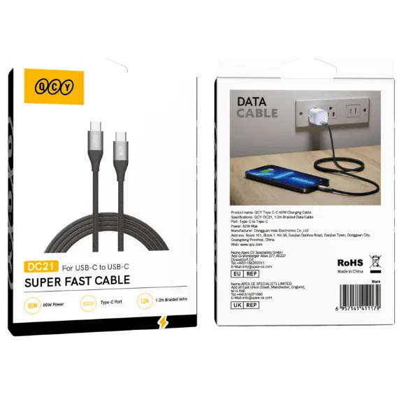 QCY DC21 60W Super Fast Cable (DC21)