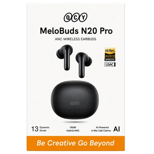 QCY MeloBuds N20 Pro Earbuds: 50dB Hybrid ANC ( HT20S ) — image 3 of 4