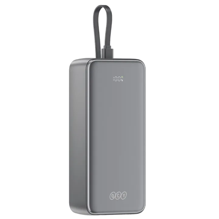 QCY Pulse PB30B 30000mAh Power Bank with 3 Built-in Cables — image 7 of 7